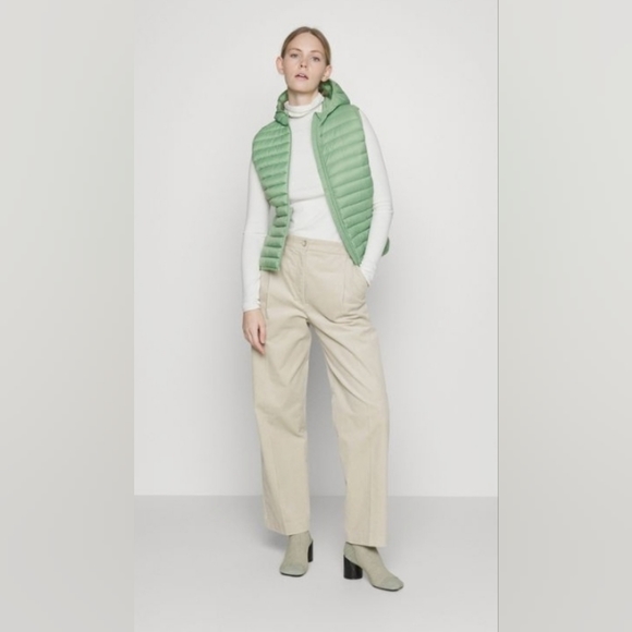 VTG Vest Rare Mint Green Pastel Shade Snap Down Sweatshirt w/ Pockets! Size 12 - Picture 13 of 13